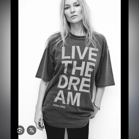 Anine Bing Tops - Anine Bing Black Graphic Tee